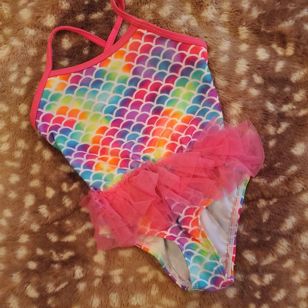 Wonder Nation Brand bathing Suite, one-Piece, Mermaid, Tutu Swim 2T Girl